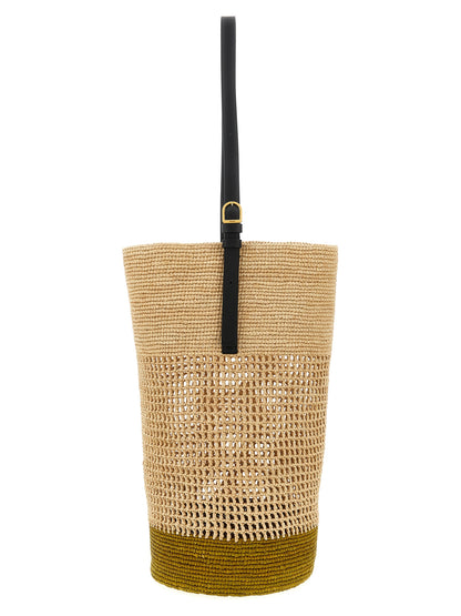 Beige Sisal Shoulder Bag