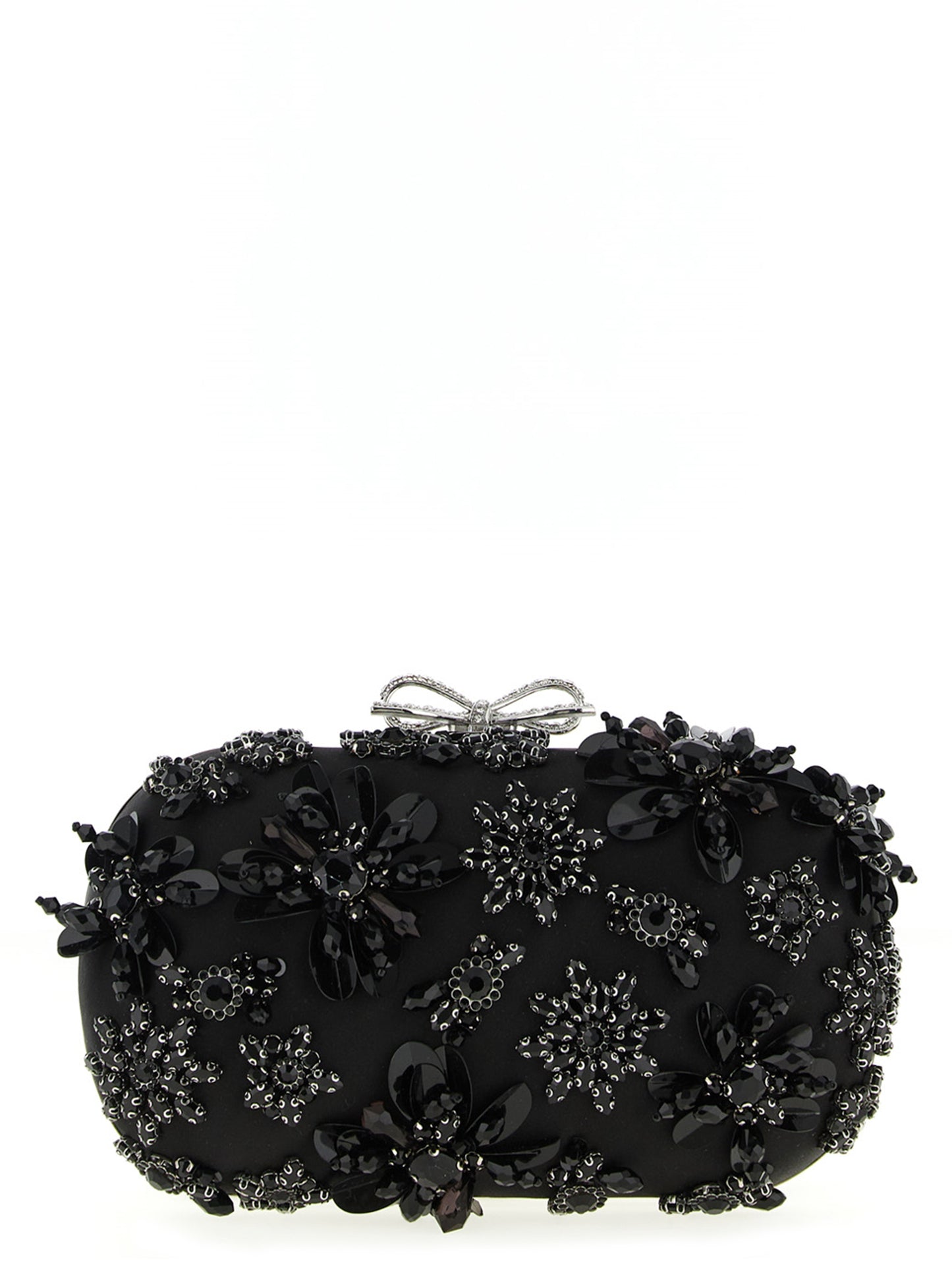 Black Polyester Clutch Bag