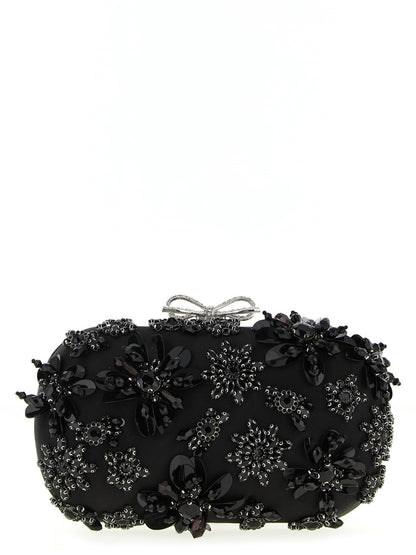 Black Polyester Clutch Bag