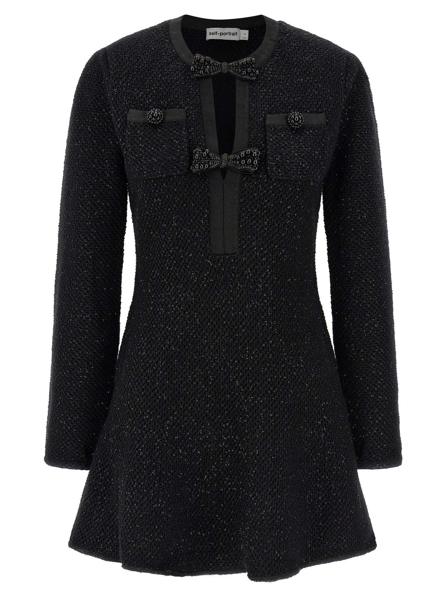 Black Cotton Short Dress