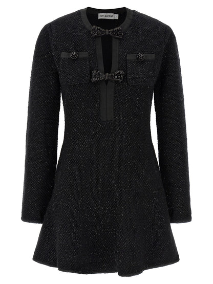 Black Cotton Short Dress