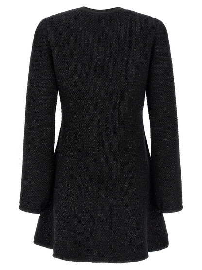 Black Cotton Short Dress