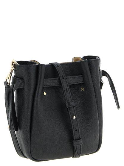 Black Cowhide Crossbody Bag
