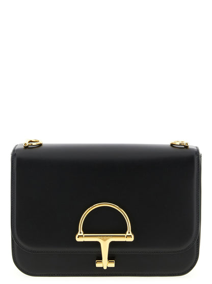 Black Calfskin Shoulder Bag