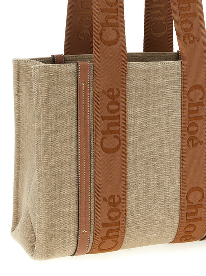 Brown Linen Tote Bag