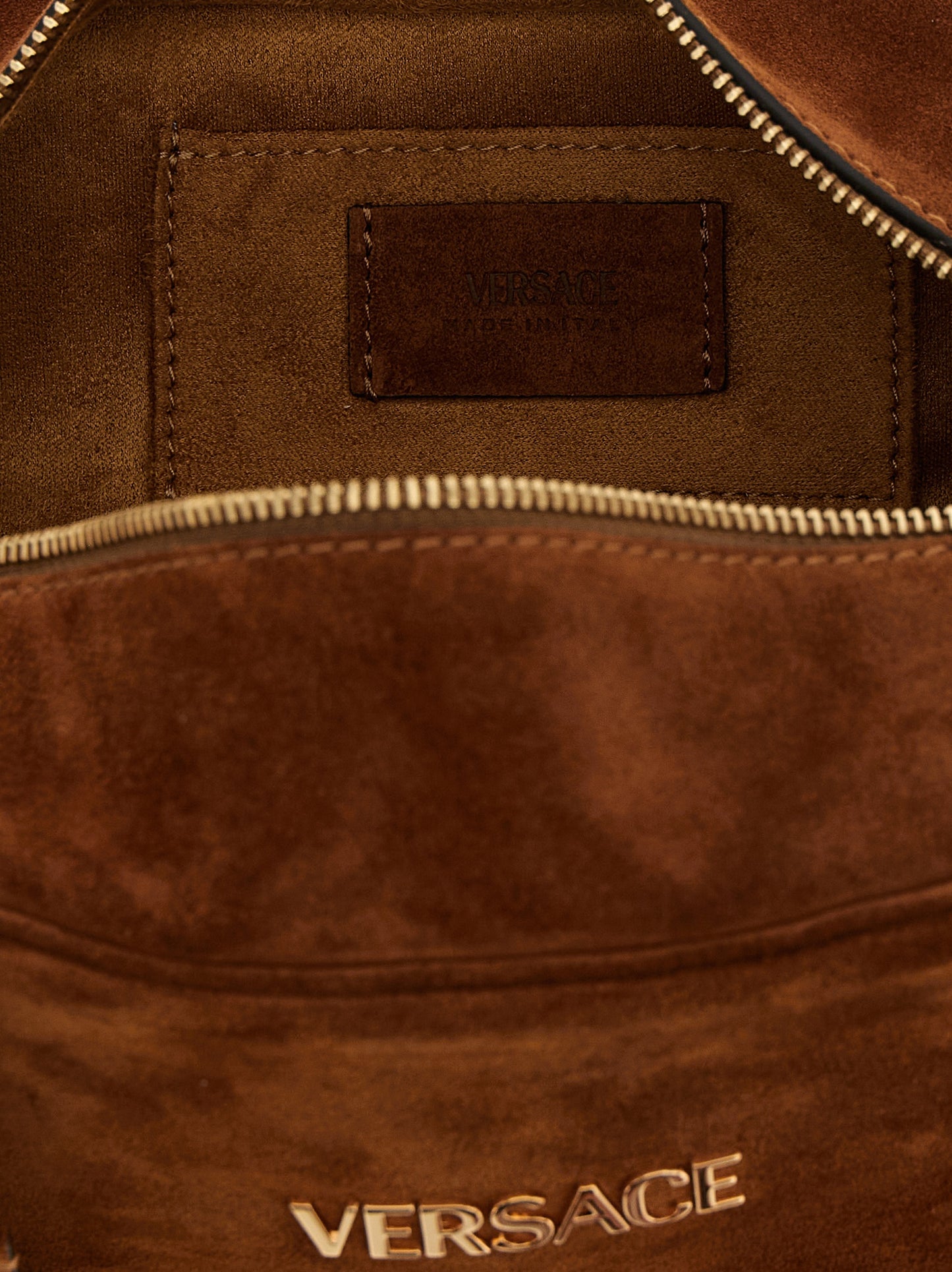 Brown Calfskin Shoulder Bag