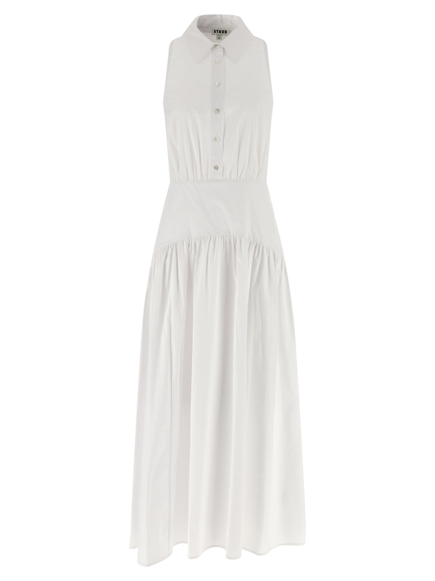White Cotton Midi Dress