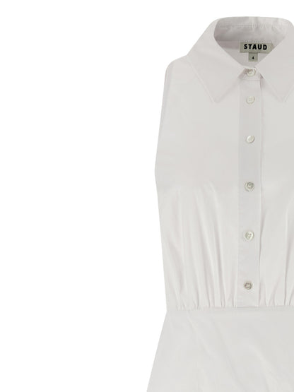 White Cotton Midi Dress