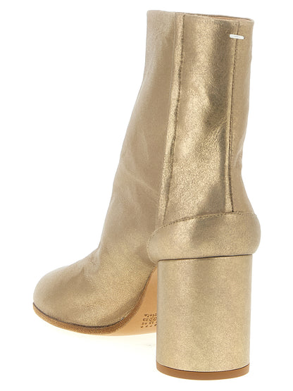 Gold Cashmere Ankle Boots