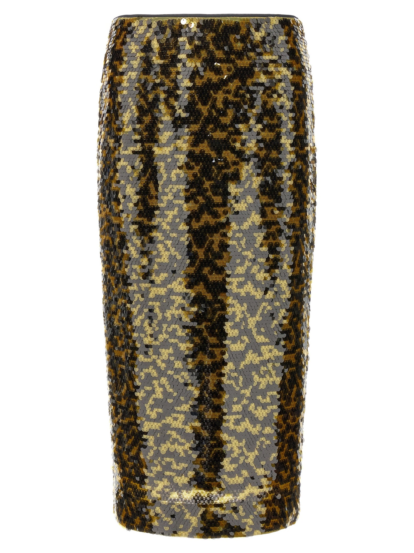Multicolor Polyester Midi Skirt