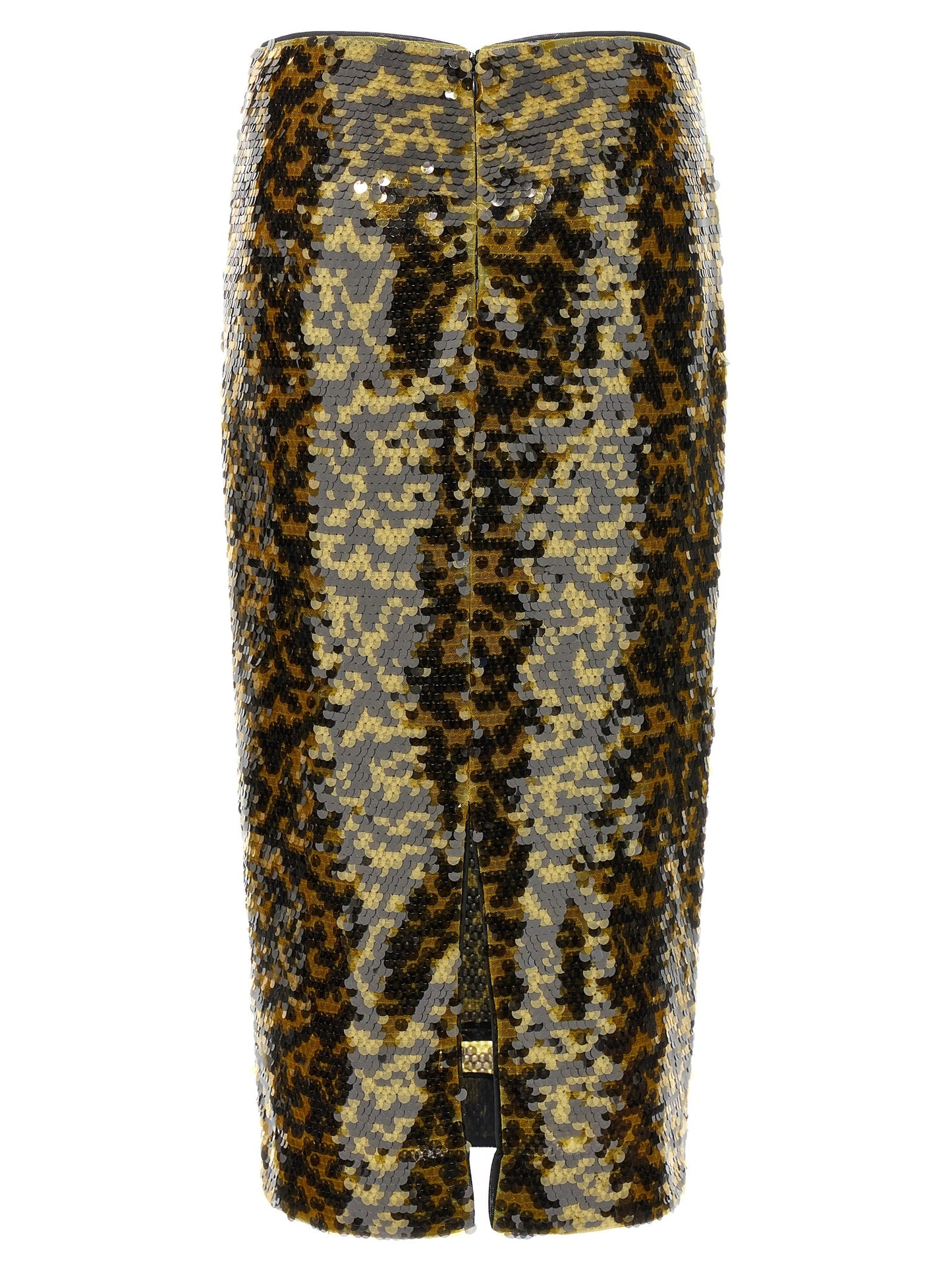 Multicolor Polyester Midi Skirt