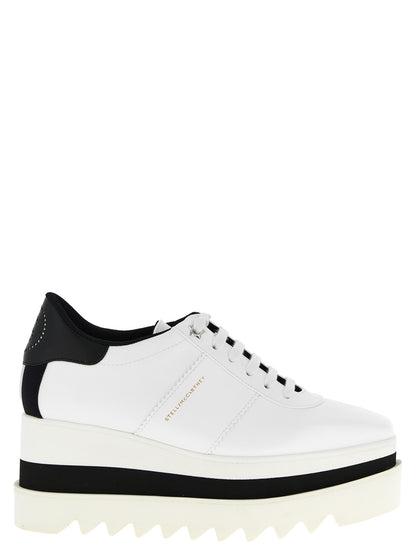 White Polyethylene Wedge Sandals