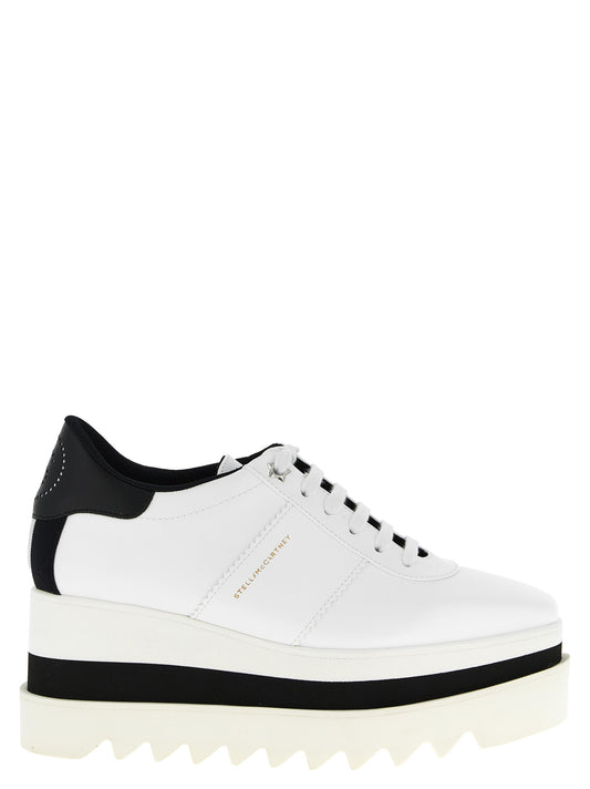 White Polyethylene Wedge Sandals
