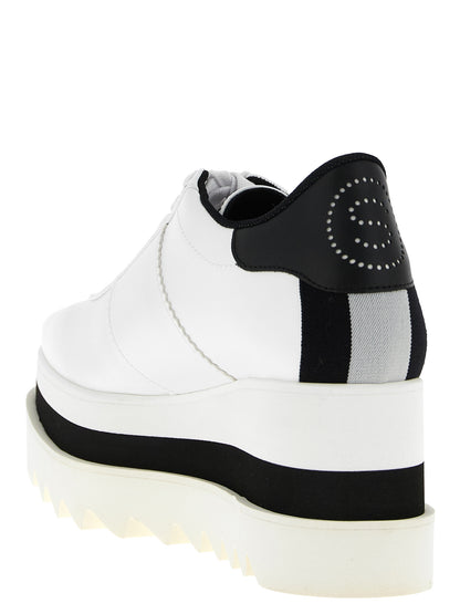 White Polyethylene Wedge Sandals