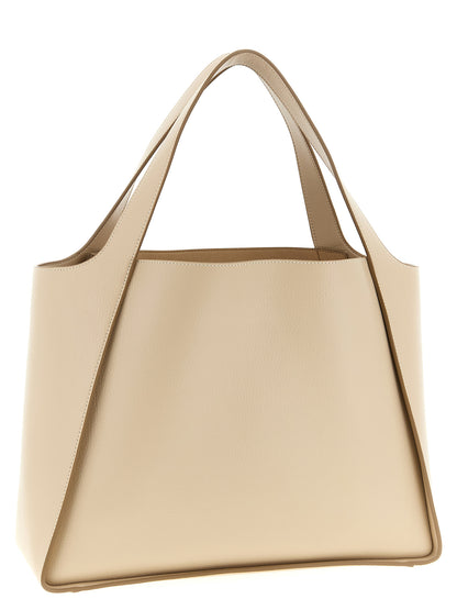 Beige Polyamide Tote Bag