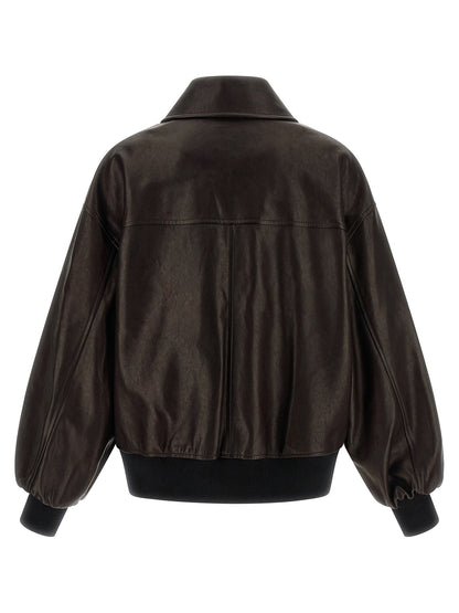 Brown Lamb Leather Leather Jacket
