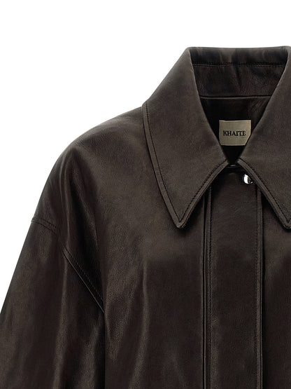 Brown Lamb Leather Leather Jacket