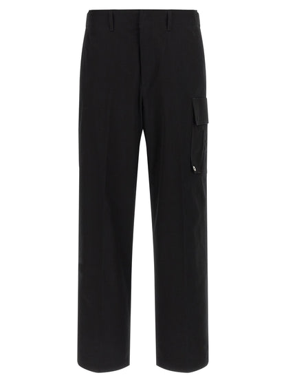 Black Cotton Cargo Pants