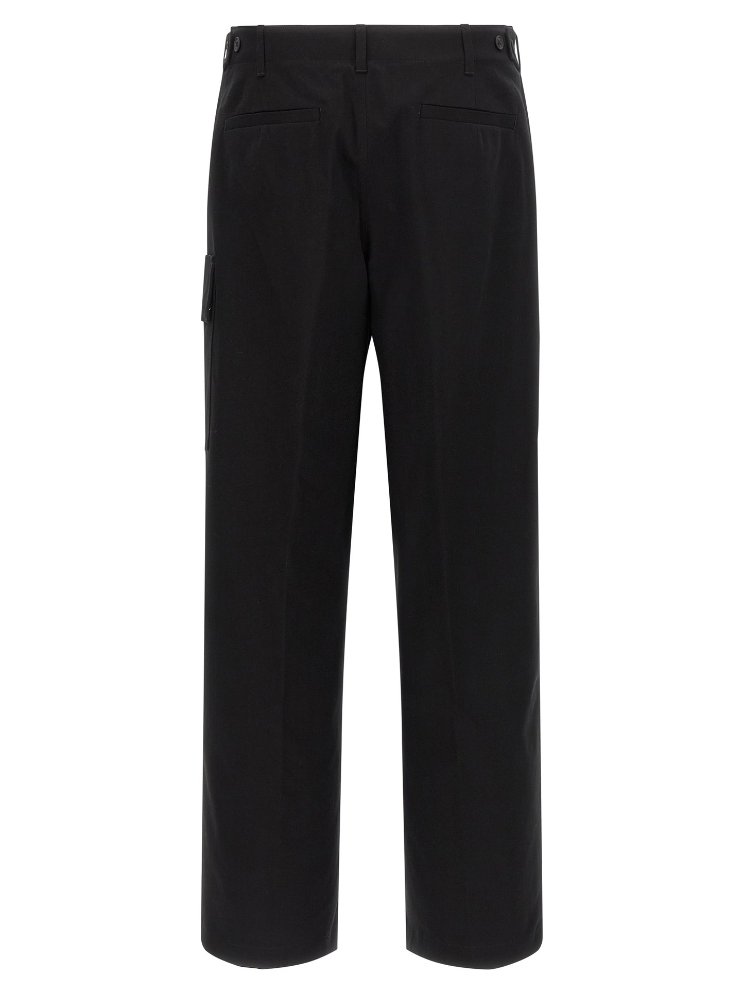 Black Cotton Cargo Pants