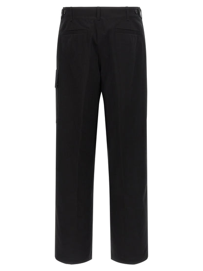 Black Cotton Cargo Pants