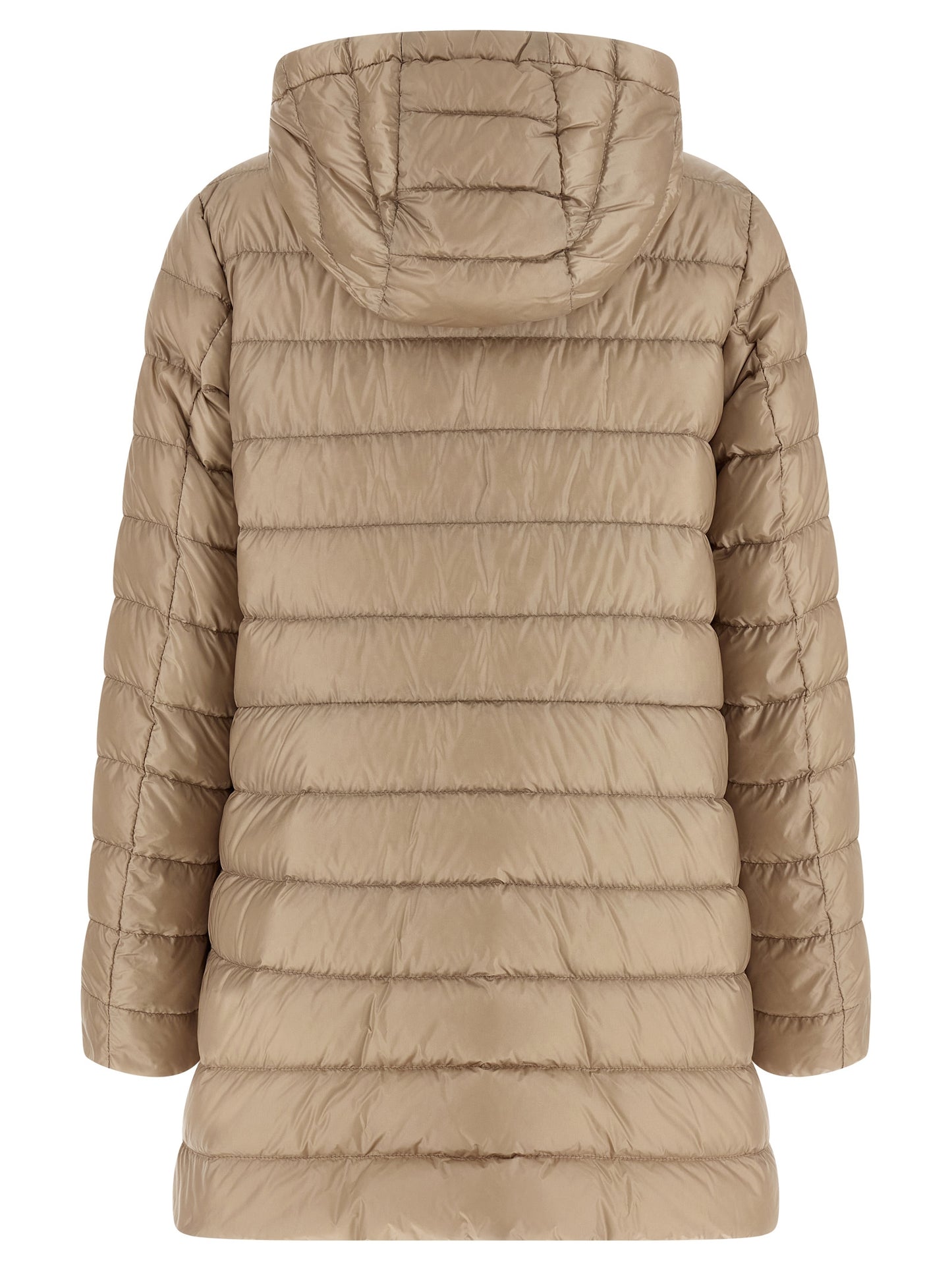 Beige Polyamide Full-Length Jacket