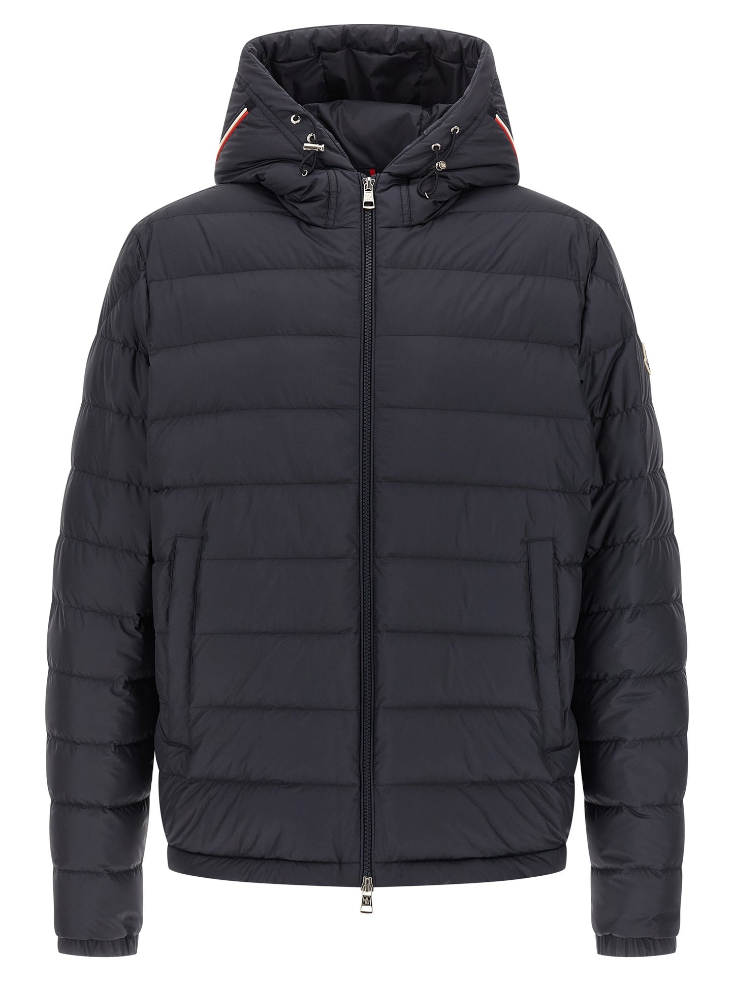 Blue Polyester Full-Length Jacket