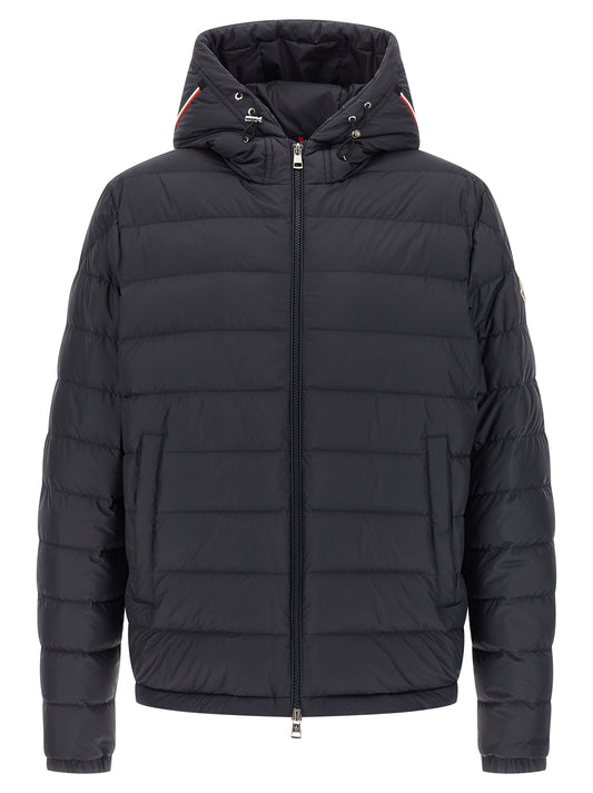 Blue Polyester Full-Length Jacket