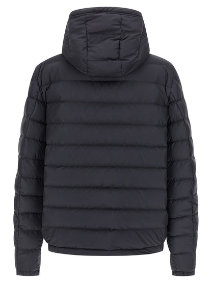 Blue Polyester Full-Length Jacket