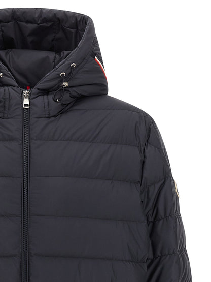 Blue Polyester Full-Length Jacket
