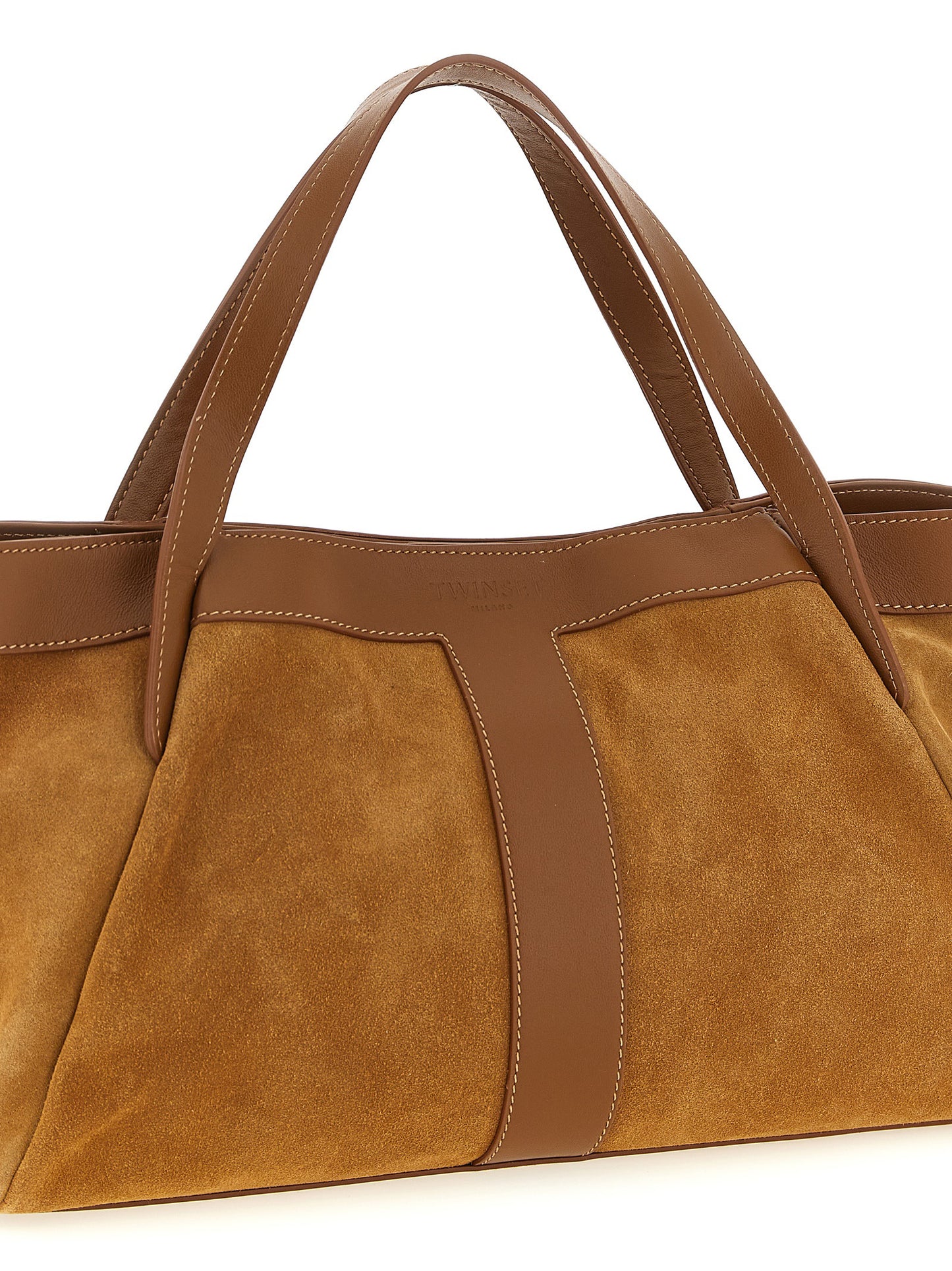 Brown Polyethylene Shoulder Bag
