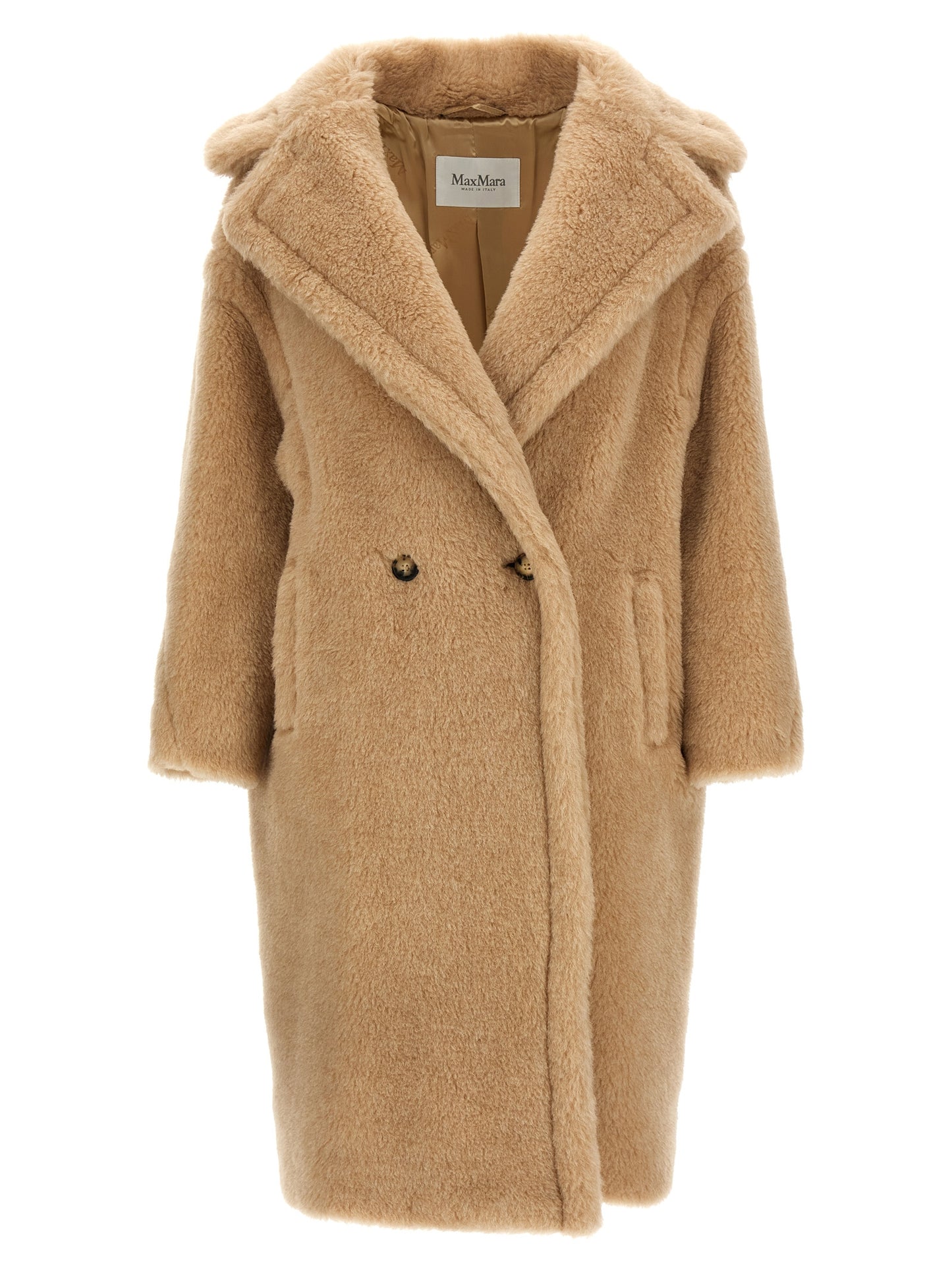 Beige Alpaca Leather Coat