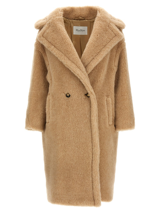 Beige Alpaca Leather Coat