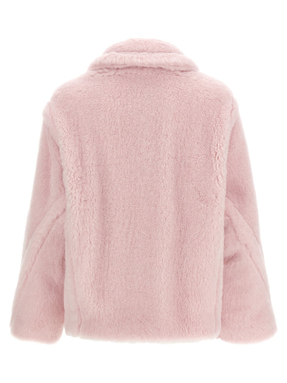 Multicolor Alpaca Leather Coat