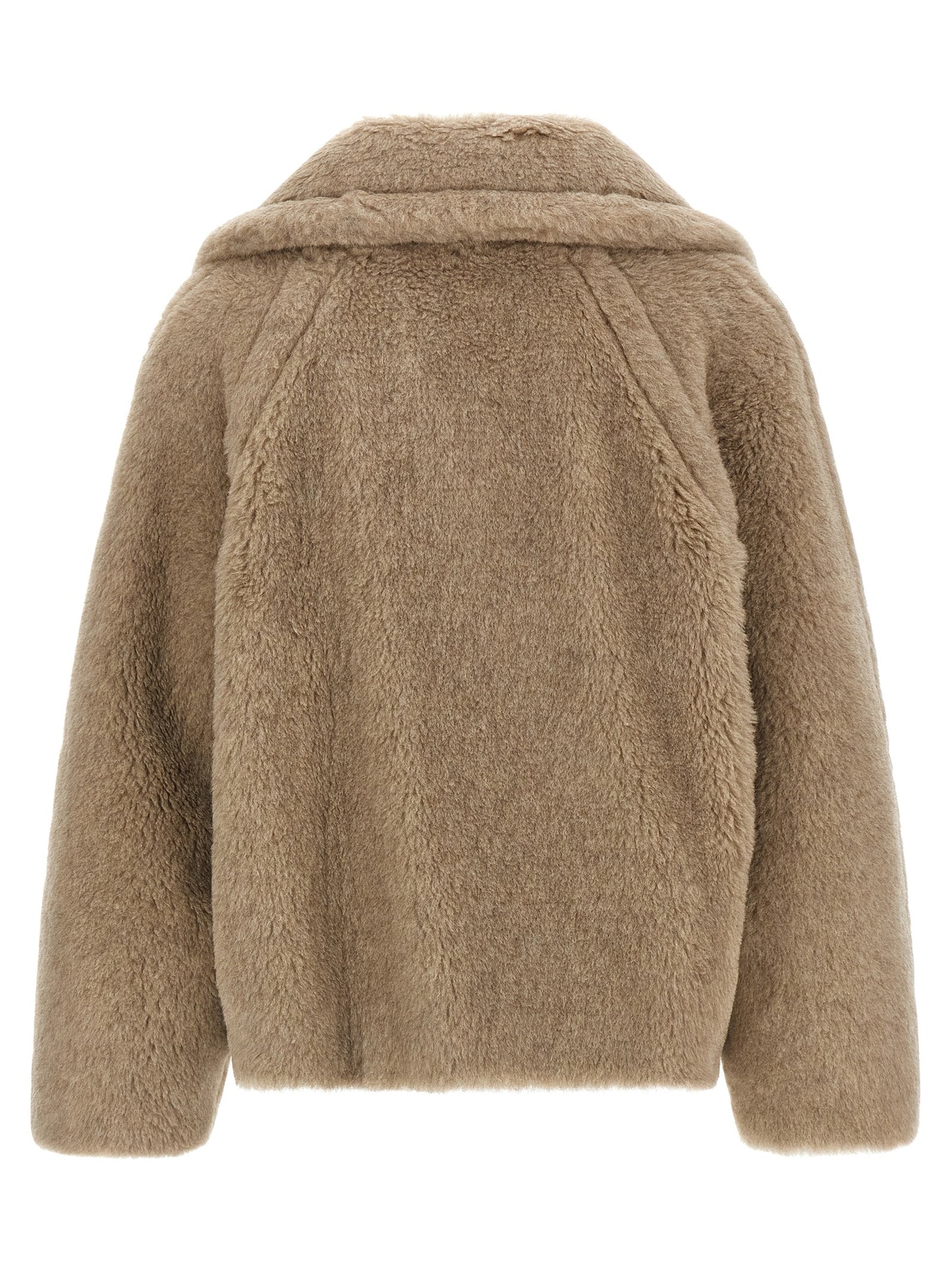 Beige Alpaca Leather Coat