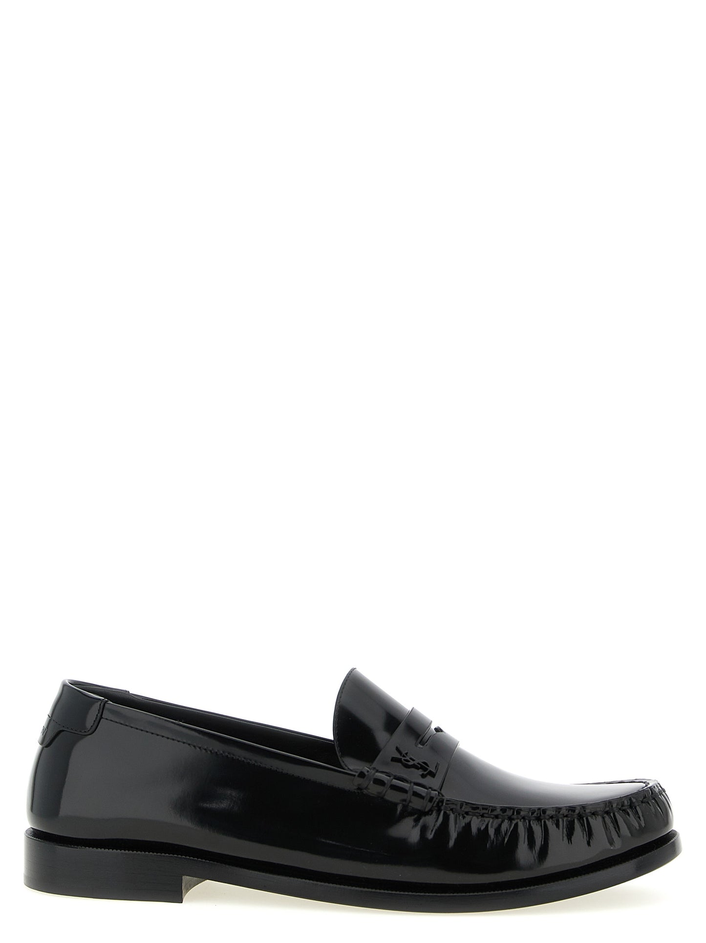 Black Calfskin Slip-On Loafers