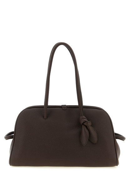 Brown Calfskin Shoulder Bag