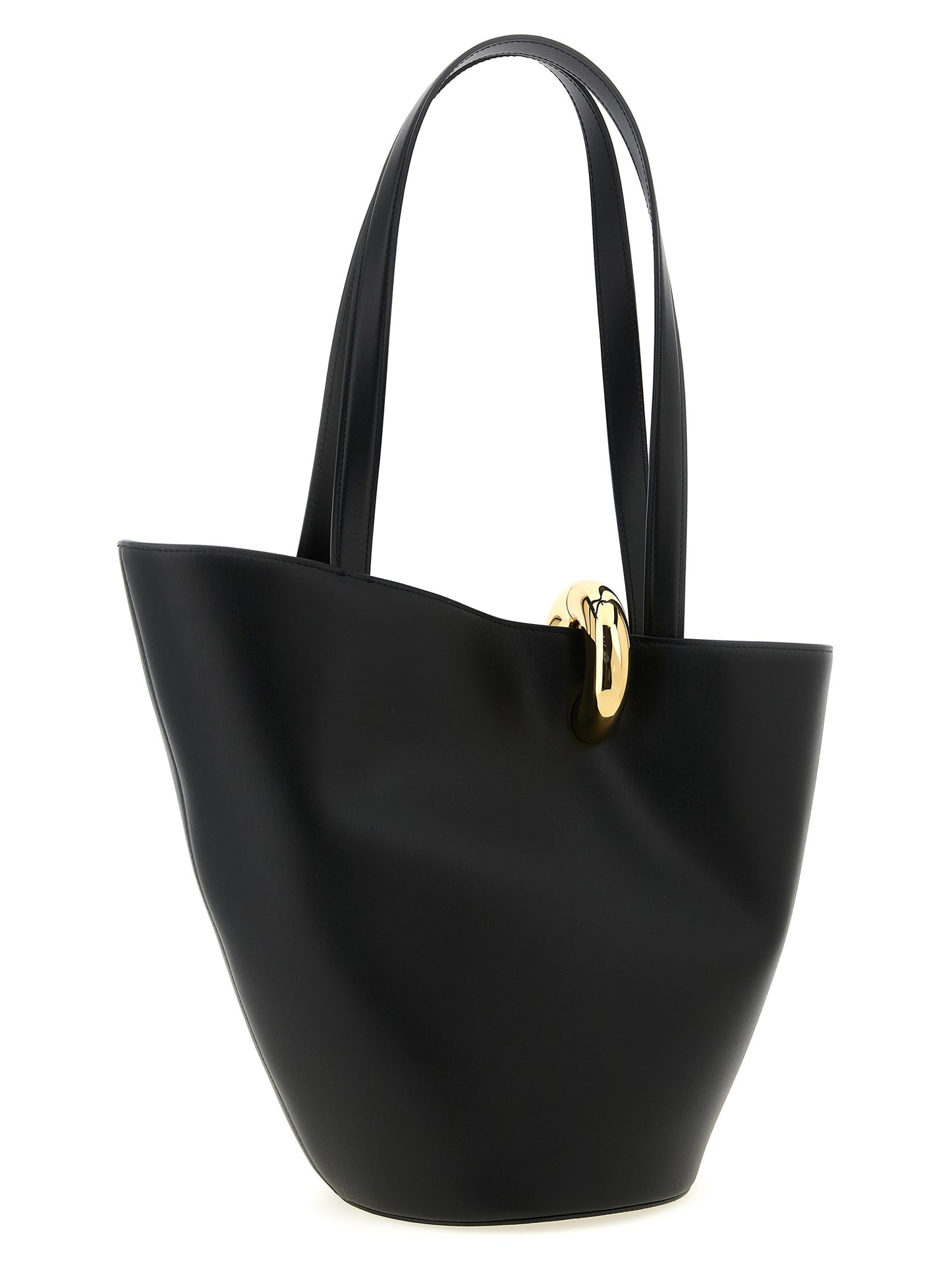 Black Cowhide Shoulder Bag