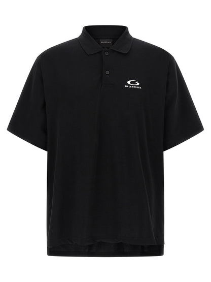 Black Cotton Polo Shirt
