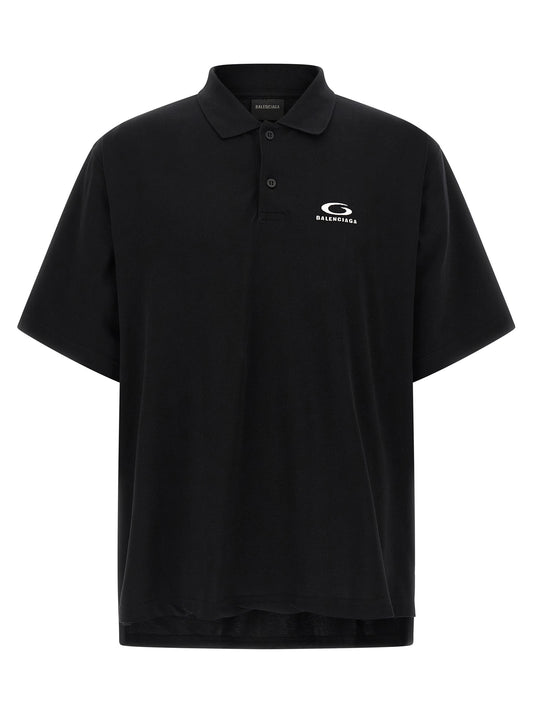 Black Cotton Polo Shirt