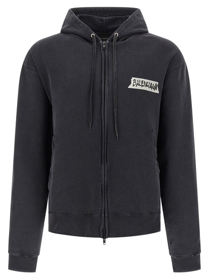 Black Cotton Sweatshirt