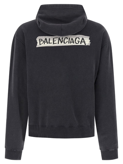 Black Cotton Sweatshirt