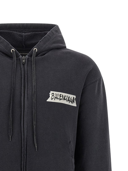 Black Cotton Sweatshirt