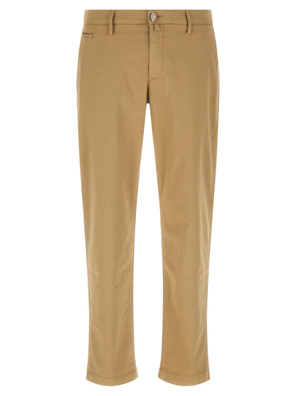 Beige Cotton Chino Pants