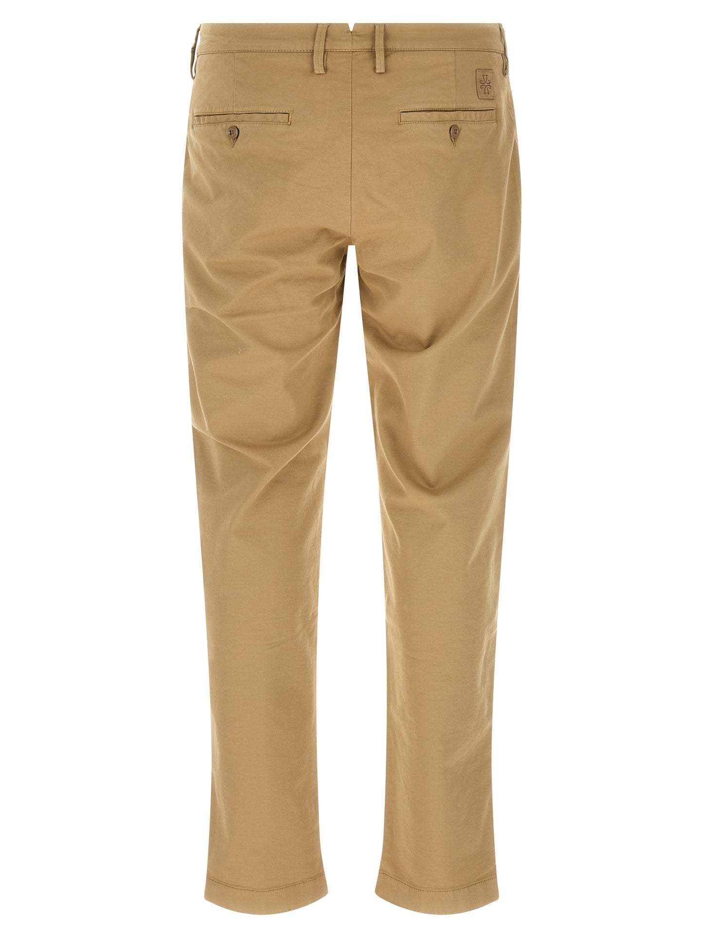 Beige Cotton Chino Pants