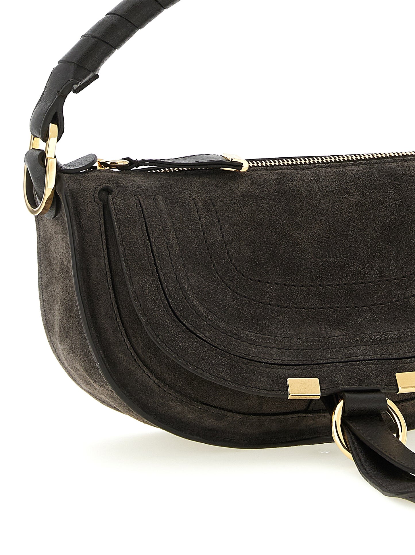 Brown Calfskin Shoulder Bag
