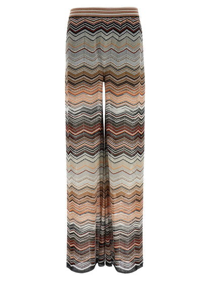 Multicolor Viscose Casual Pants