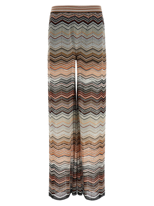 Multicolor Viscose Casual Pants