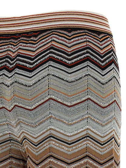 Multicolor Viscose Casual Pants
