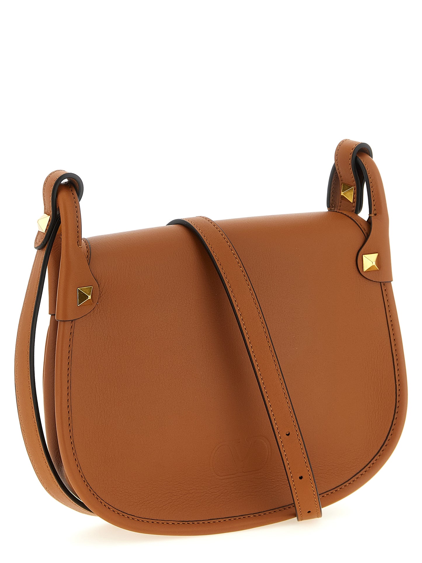 Brown Calfskin Shoulder Bag