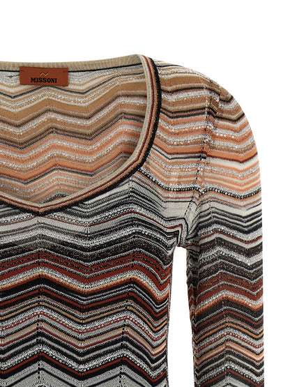 Brown Viscose Short Dress